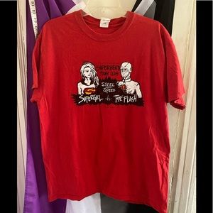 Supergirl and the Flash Fanmail Tee L